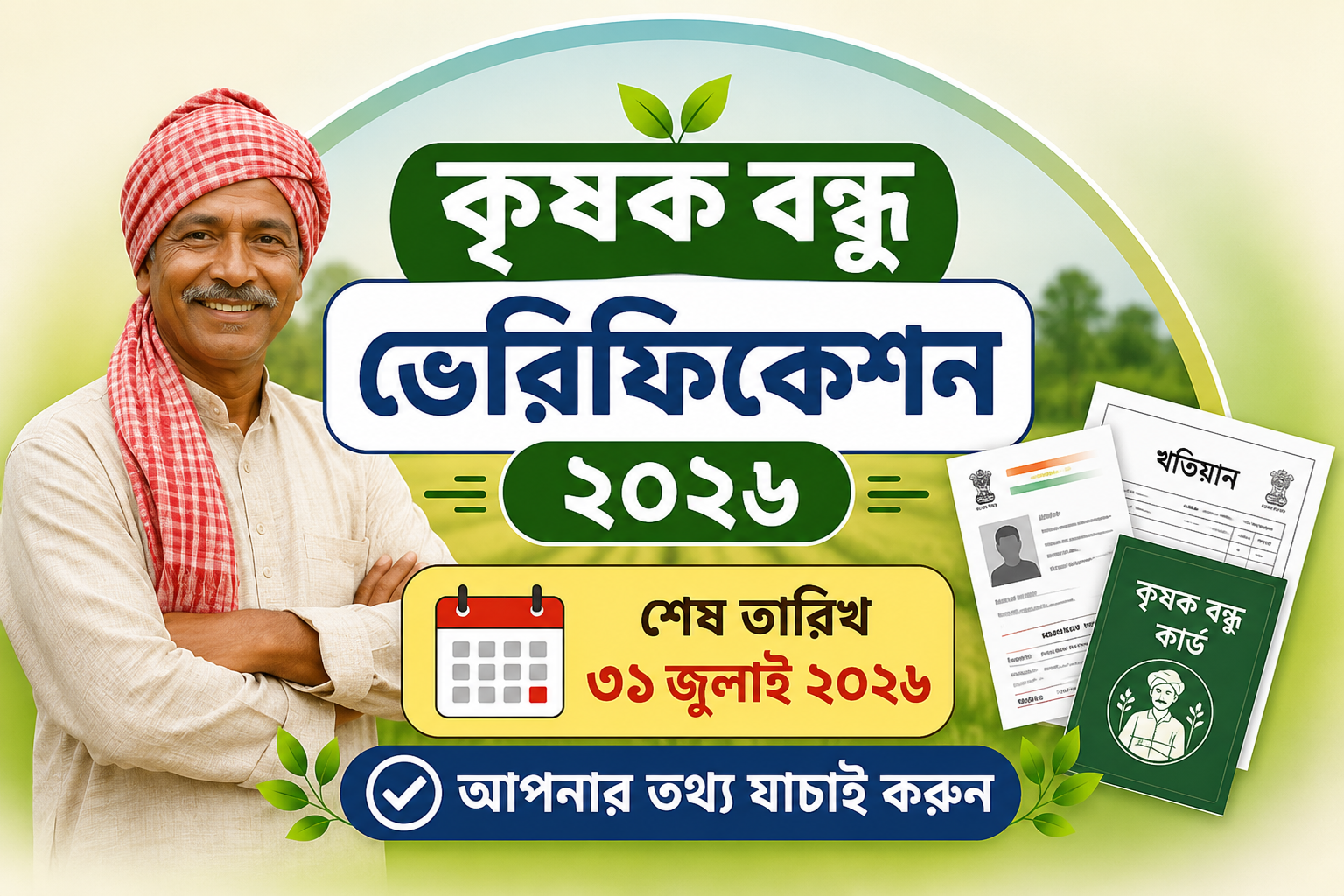 Krishakbandhu verification process 2026